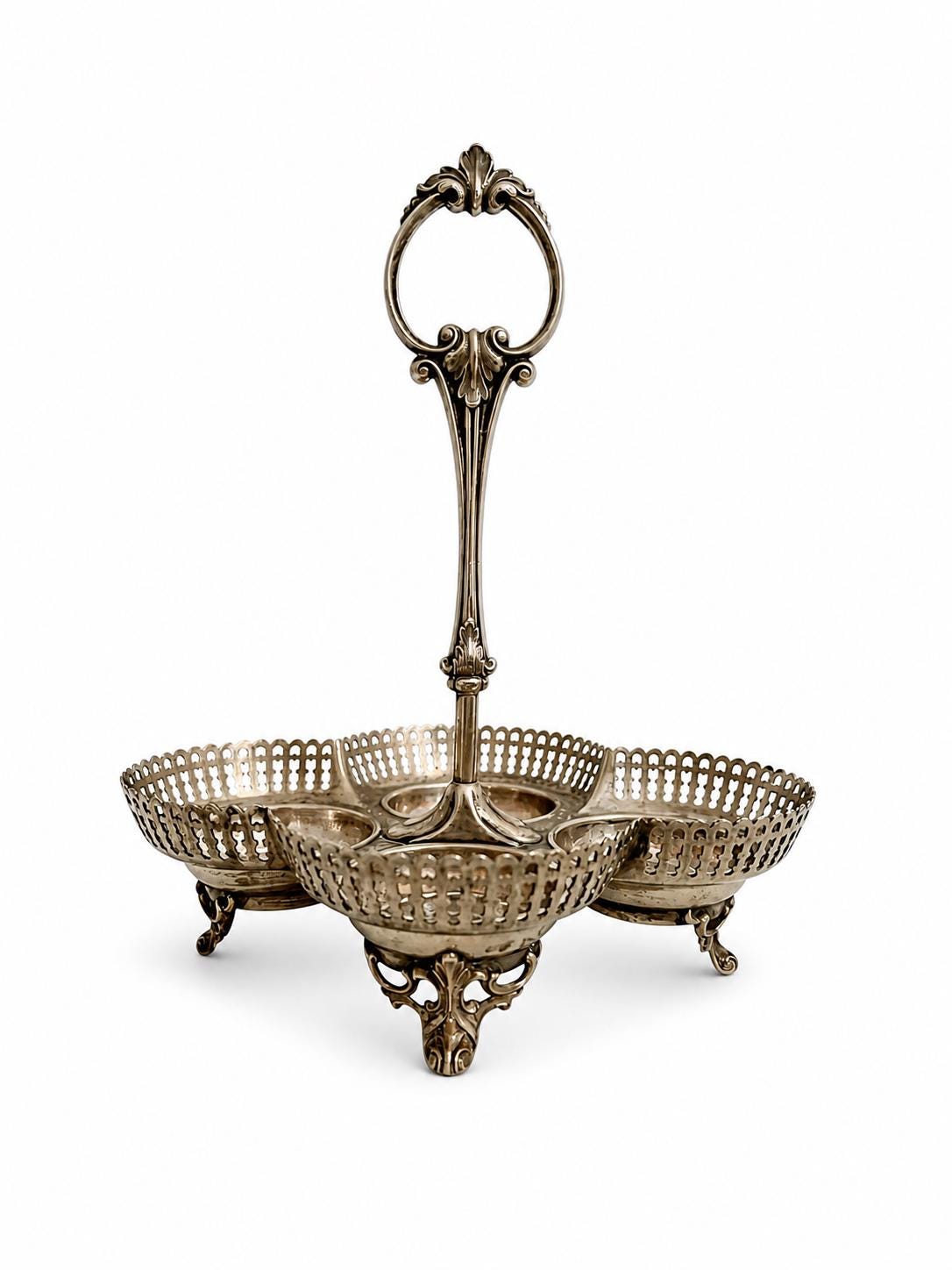 Antique James Dixon & Sons Sheffield Silver Plate Condiment Caddy