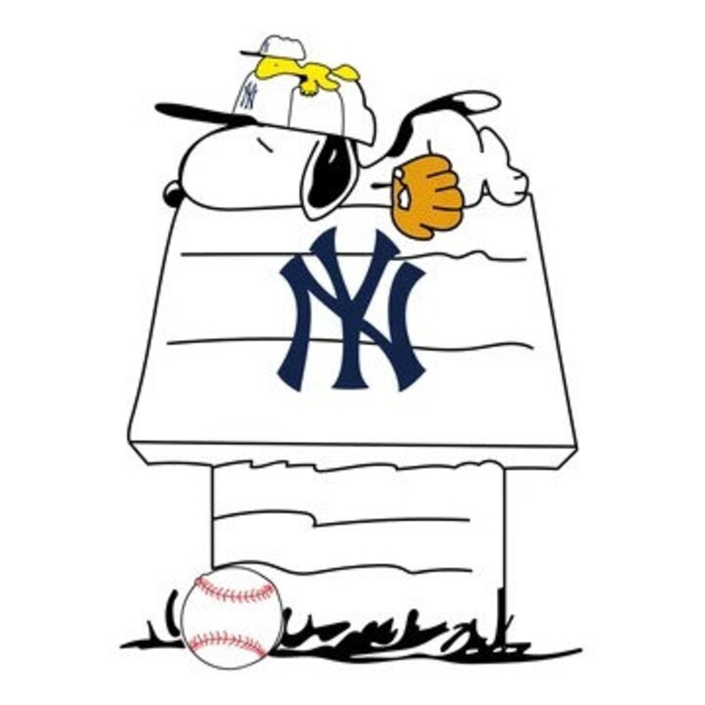 Snoopybaseballnewyorkyankeespulloversvgnewyorkyankees Etsy