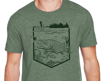 Musky Fishing — Graphic T-shirt by Ryan Ebert