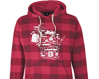 Wisconsin Ice Fishing — Mid-weight Hoodie by Ryan Ebert