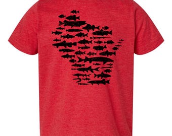 Fish of Wisconsin — Toddler Graphic T-shirt by Ryan Ebert