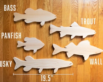 Handmade Extra Large Fish Cutouts from Thick Cedar