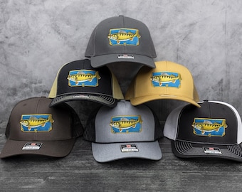 Walleye — Embroidered Richardson 112 Snapback Trucker Hats by Ryan Ebert