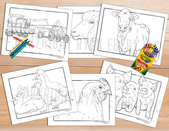 Agriculture Coloring Pages Vol. 1 by Ryan Ebert Instant PDF