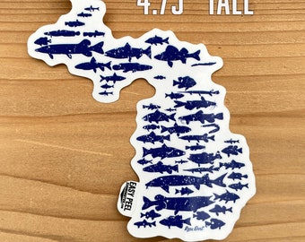 Fish of Michigan sticker design by Ryan Ebert