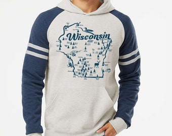 Wisconsin State Parks — Varsity Hoodie by Ryan Ebert