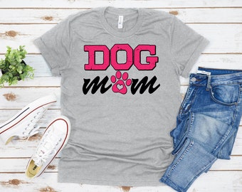 Chien Maman Chemise Chien Lover Shirt Shirt Pour Femmes Chien Mama Maman Maman Cadeaux Funny Dog Shirts Cadeaux pour les amateurs de chiens, chien maman T Shirt Dog Cadeaux