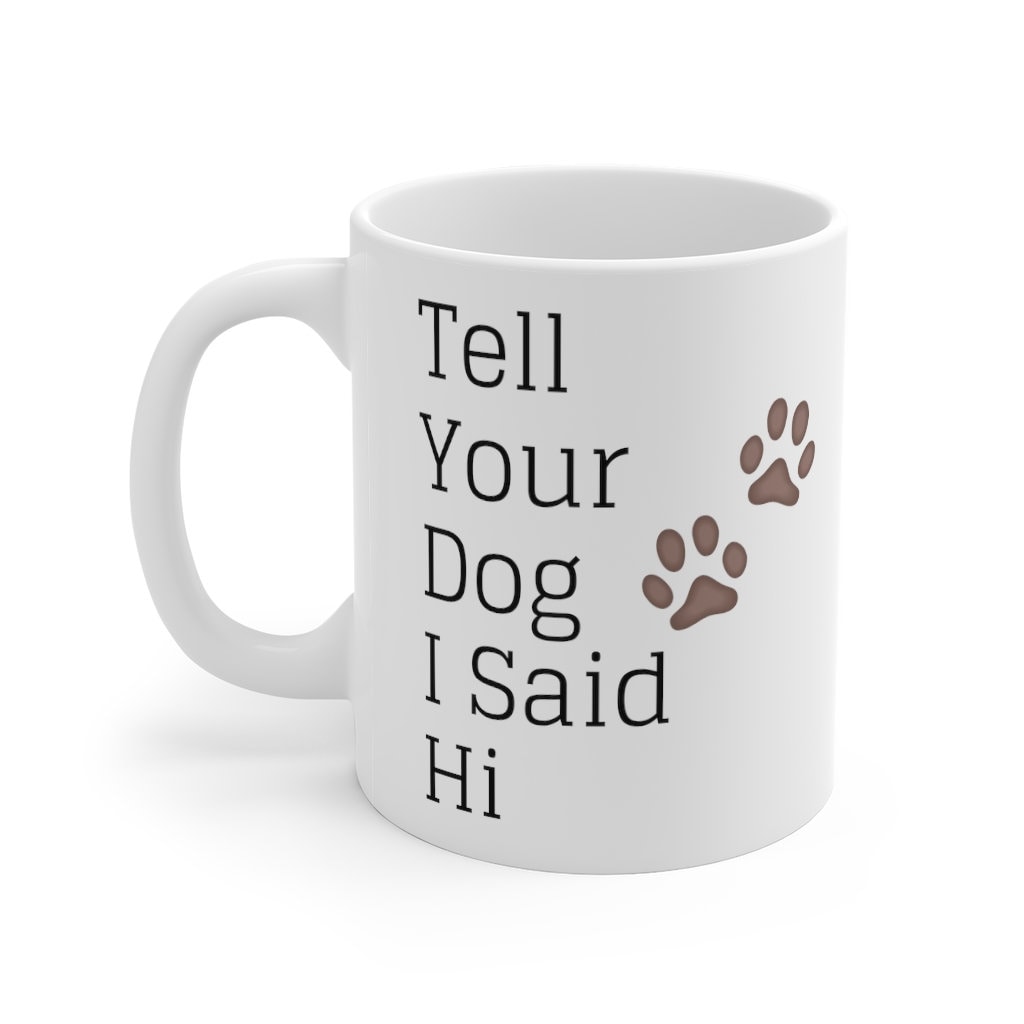 Funny Coffee Mug Set Dog Mum Dog Dad Whte Ceramc Tea Cups - Etsy - View #4