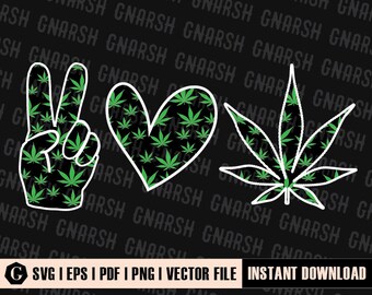 Free Free 280 Peace Love Weed Svg SVG PNG EPS DXF File