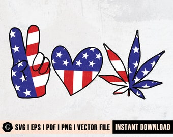 Download Peace Love Weed Etsy