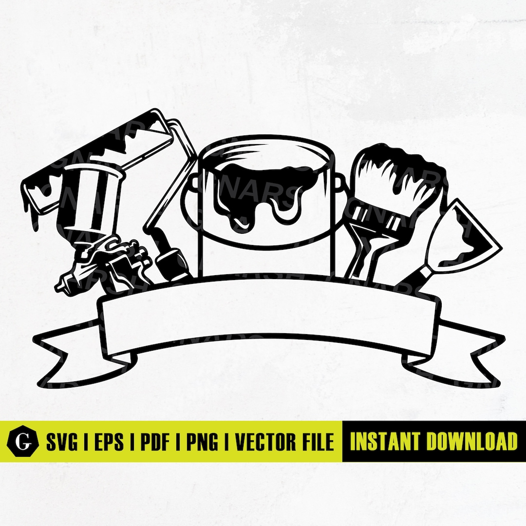 Wall Painting Tools Svg Painting Tools Clipart Paint Brush Svg Paint