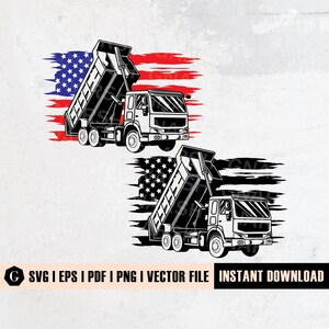 USA Dump Truck Svg File | Truck Svg | Trucker Svg | Trucking Svg | Dump Truck Cut Files | Dump Truck Files for Cricut | Dump Truck Clipart