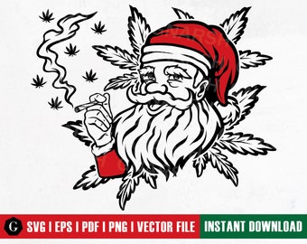 Santa Skull Smoking Joint Svg File Santa Weed Santa - Etsy Ireland