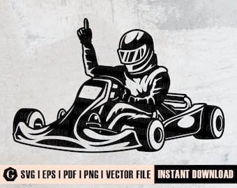 Arquivo Svg de andar de kart | Clipart de kart | Kart Svg | Andar de Kart Svg | Corrida de Kart Svg | Corrida de Kart Svg | Amante de corridas de kart svg