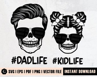 Dad Life Skull Svg - Etsy Canada