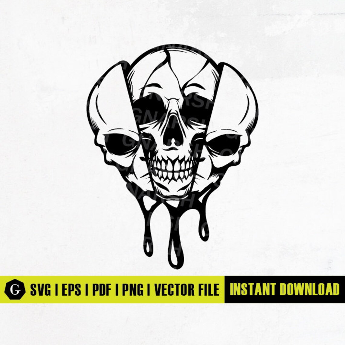 Alien Skull SVG | Extraterrestrial Vector File (png, Jpg, Dxf, Eps, Ai ...