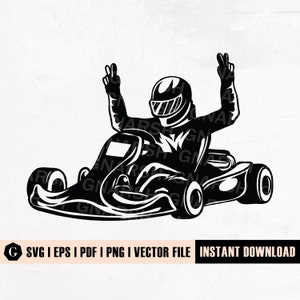 Go Kart Riding Svg File | Go Kart Clipart | Kart Svg | Kart Riding Svg | Kart Racing Svg | Go Kart Racing Svg | Four wheeler svg | Racer svg