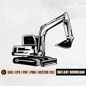 Excavator SVG | Heavy Equipment Svg | Excavator Clipart | Excavator Files for Cricut | Excavator Cut Files | Construction Machine Svg