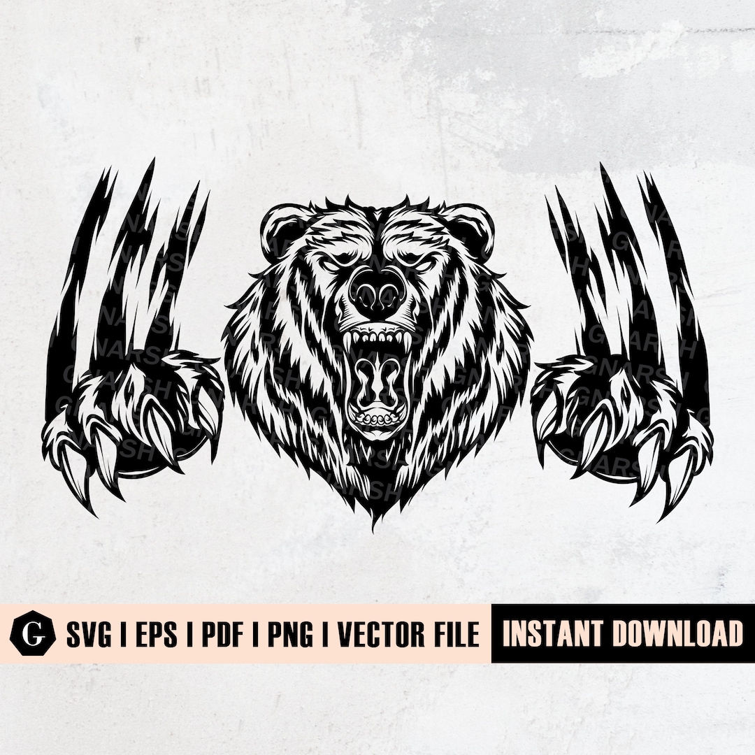 Bear Claws Scratch SVG Grizzly Bear SVG Bear Claw Mark Svg Bear Svg
