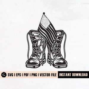 Combat Boots svg file | Combat Boots Clipart | Veteran Shirt | Navy svg | Veteran svg | Army svg | Soldier svg | Combat Boots Cut Files