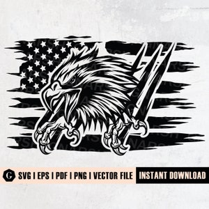 US Adlerkralle Scratch | Krallen Kratzer SVG | Amerikanischer Adler | Adler SVG | Wilde Tiere | Habicht-Svg-Dateien für Cricut Silhouette