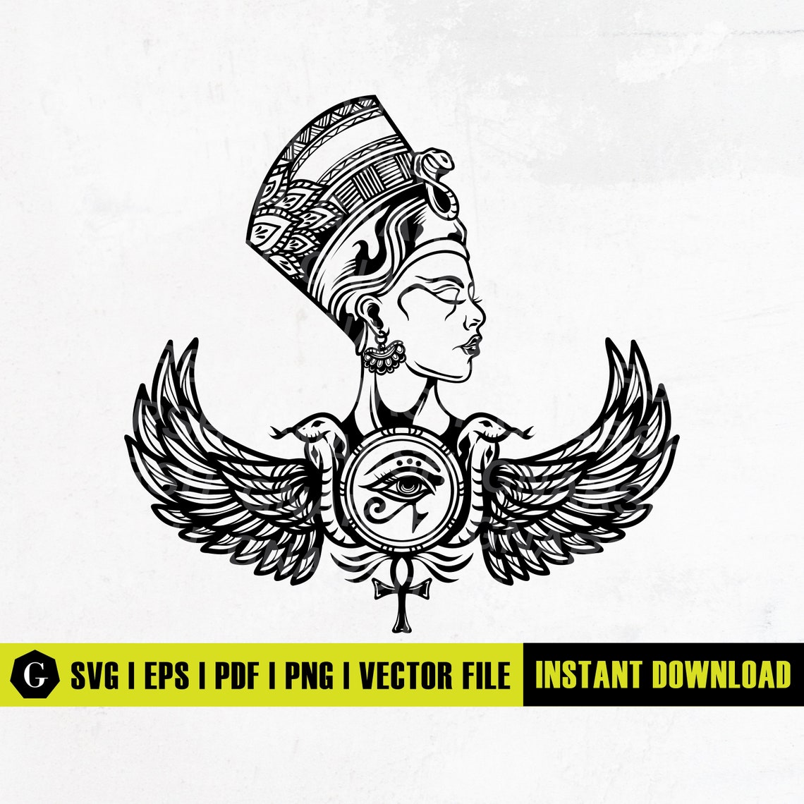 Nefertiti SVG | Ancient Egypt Queen, Tomb Afterlife (digital Download ...