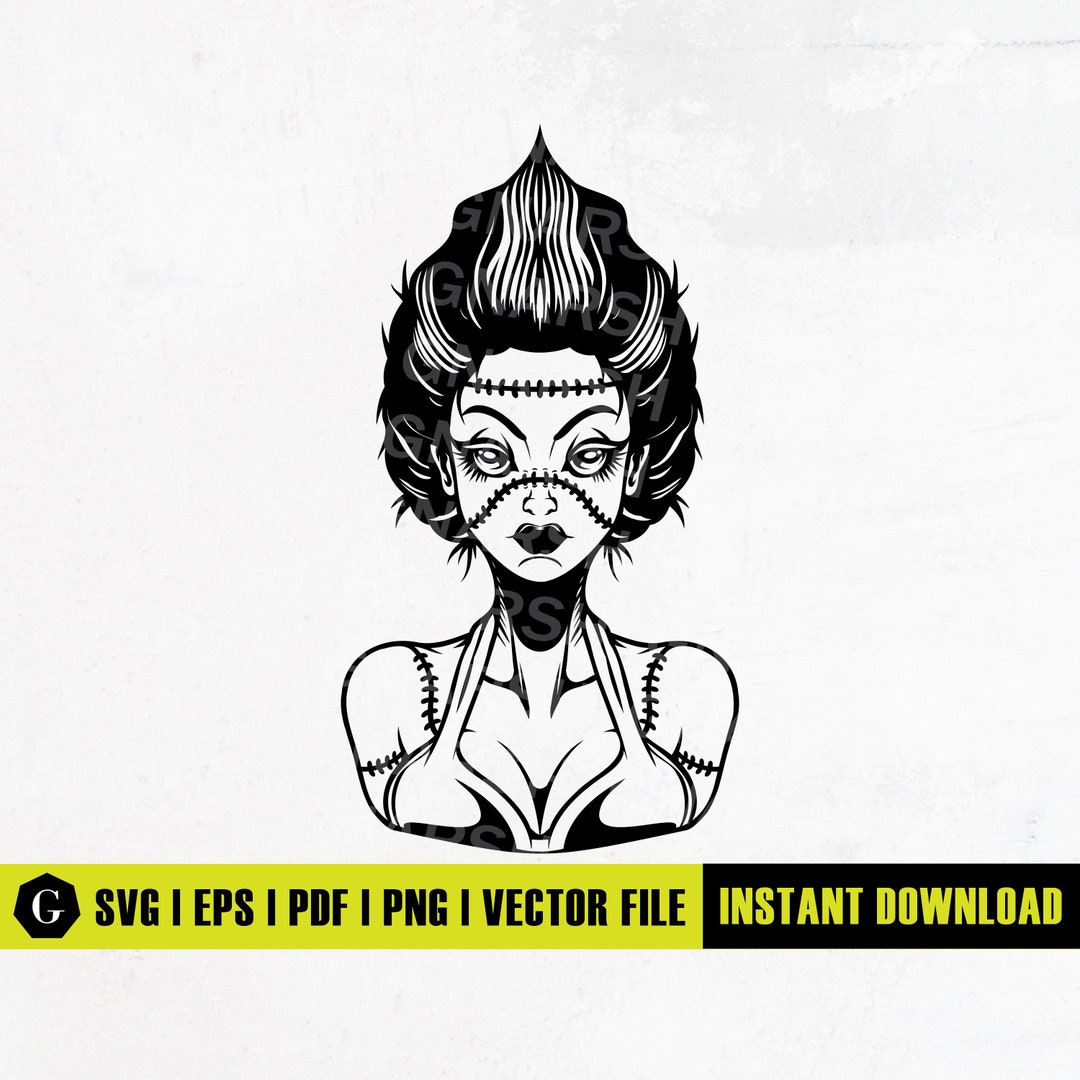 Bride of Frankenstein SVG Files, Frankenstein Bride Svg, Frankenstein