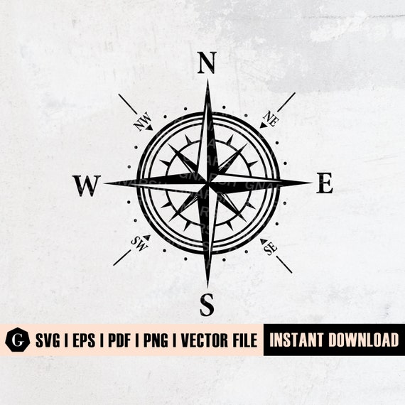 Buy Nautical Compass SVG Compass Clipart Compass Cut File for Online in  India 