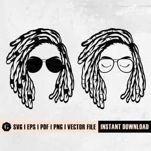 Afro Woman svg | Dreadlocks svg | Locs svg | Afro Mom Life Svg | Mom Life Cut Files | Woman with Sunglasses | Afro Girl svg | African