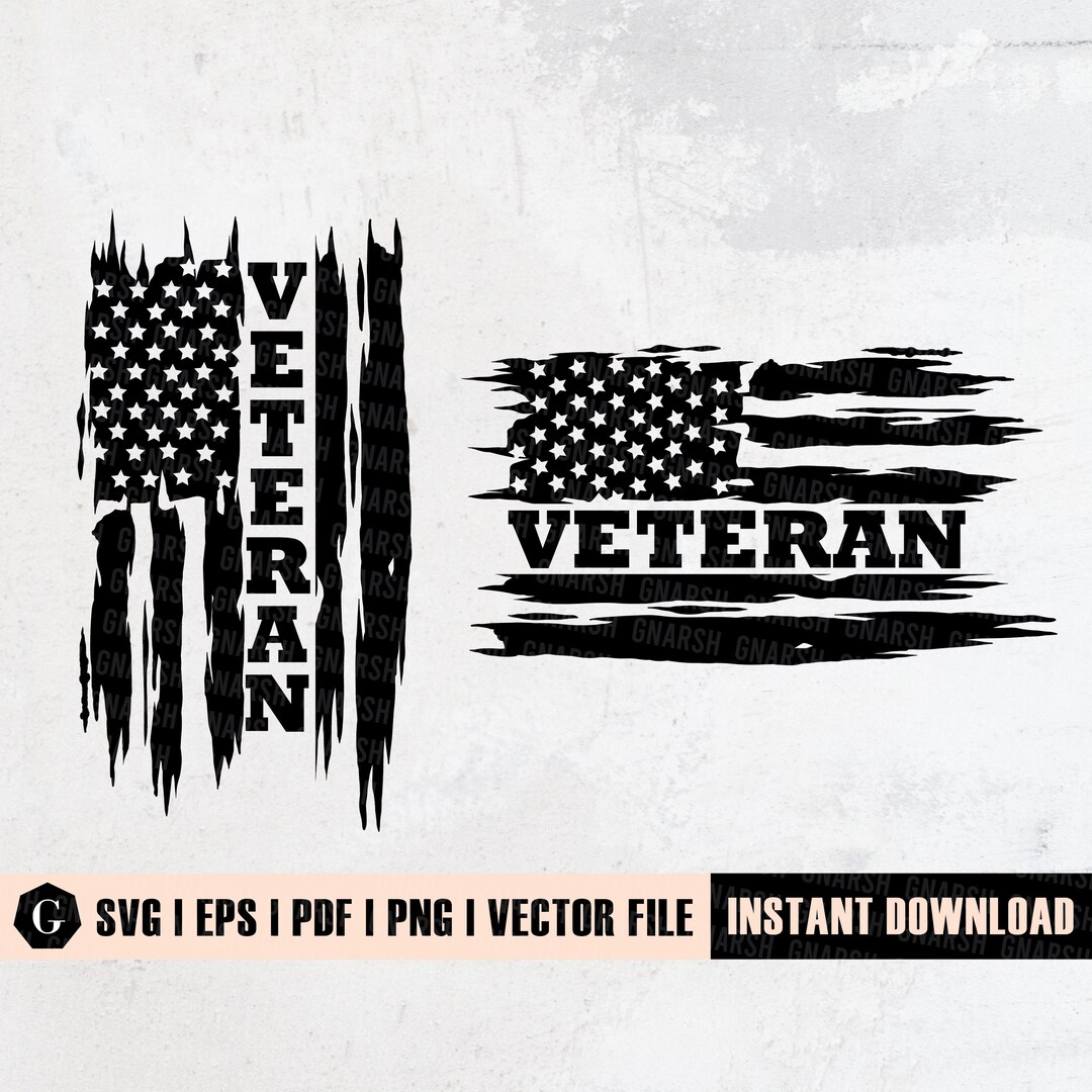 Veteran Distressed USA Flag Svg Distressed American Flag Svg - Etsy