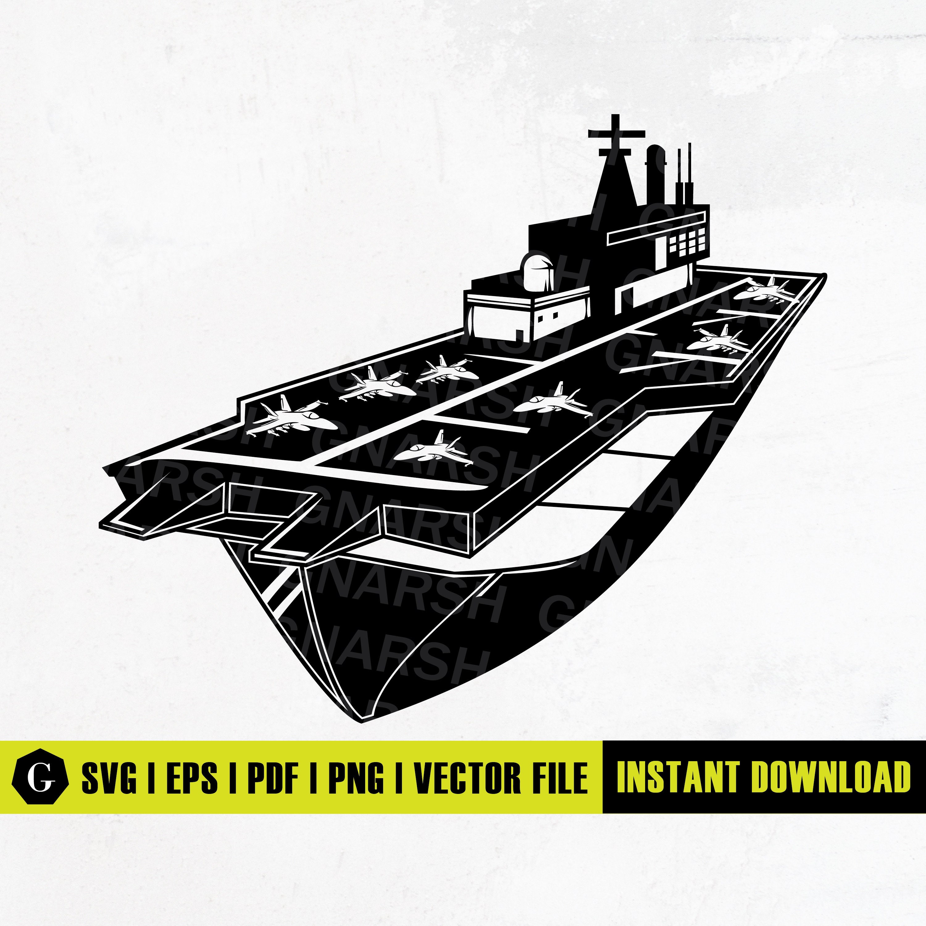 US Aircraft Carrier SVG Navy SVG Airbase Warship Decal Etsy Hong Kong