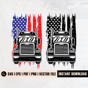 USA Big Truck Svg | Semi Truck Svg | Truck Svg | Semi Truck Clipart | Truck Png | Truck Driver Shirt | Semi Truck png | Cutting File