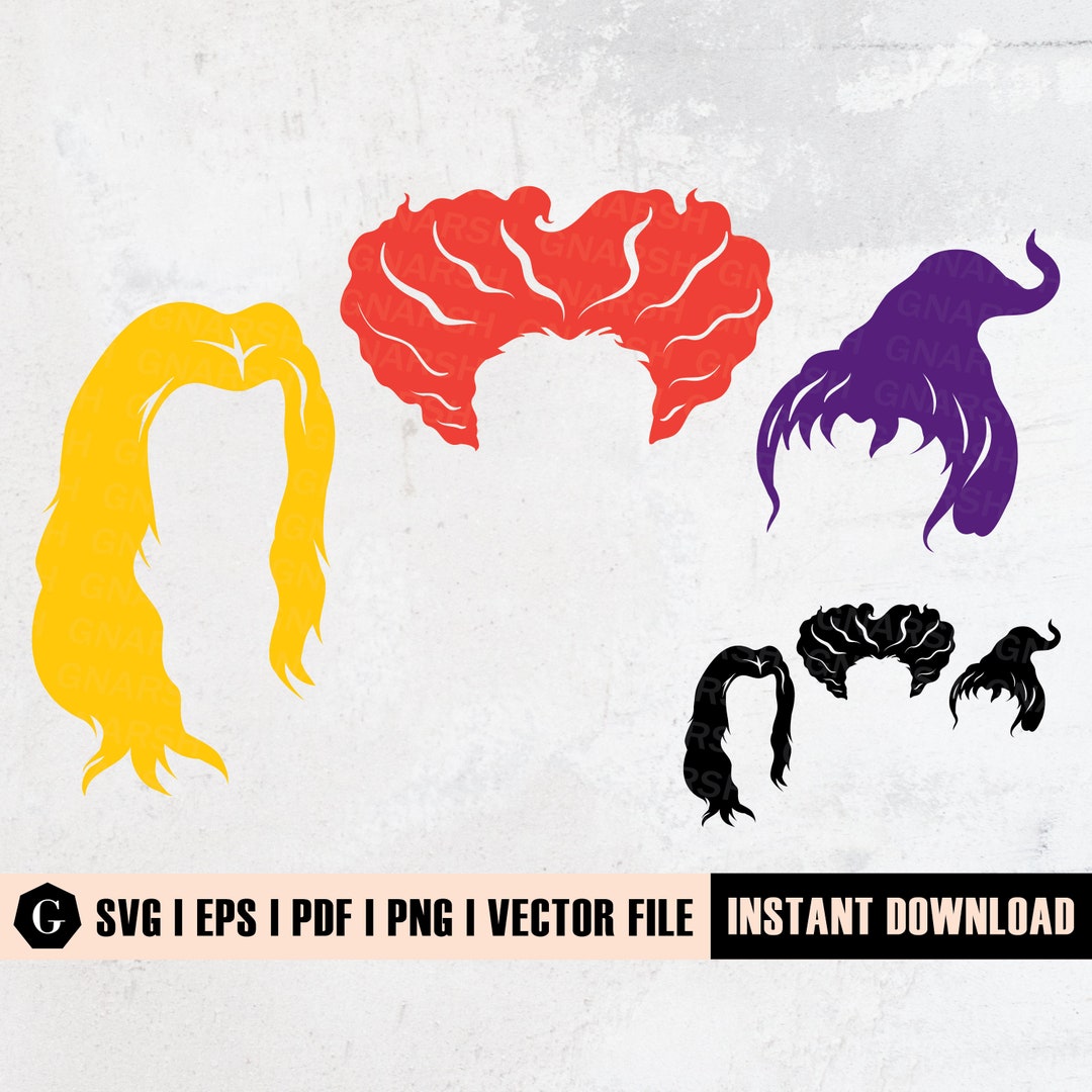 Hocus Pocus Svg | Sanderson Sisters Svg | Witches Hair Cute Halloween ...