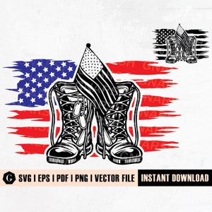 USA Combat Boots svg file | Combat Boots Clipart | Veteran Shirt | Navy svg | Veteran svg | Army svg | Soldier svg | Combat Boots Cut Files