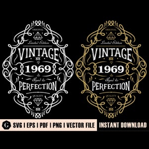 Vintage 1969 - The Birth of Legend | Aged to Perfection | 51st Birthday Shirt | Aged to perfection svg | 51st Birthday Gift | Cut Files