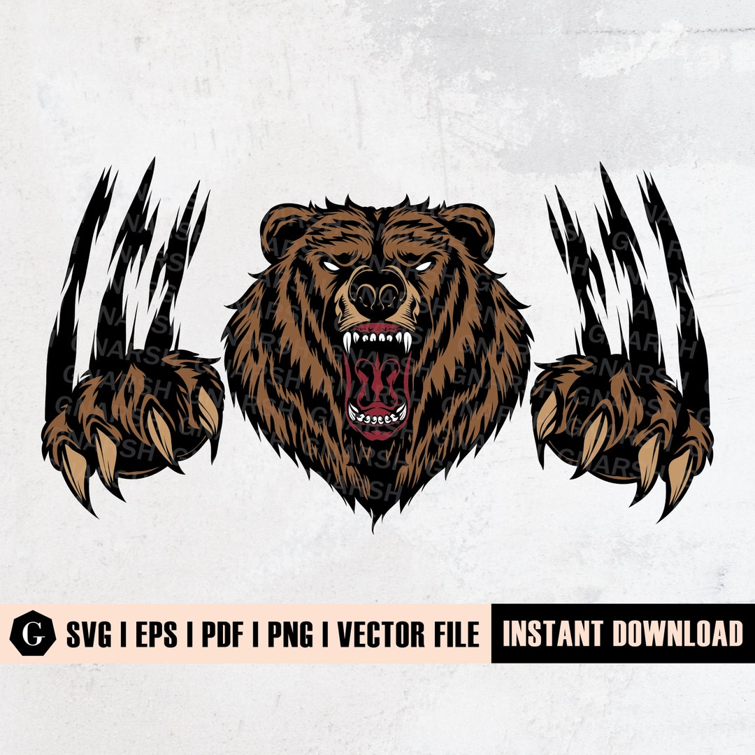 Bear Claws Scratch SVG Grizzly Bear SVG Bear Claw Mark Svg Bear Svg