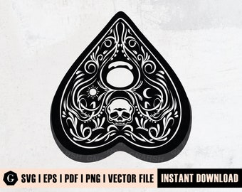 Ouija Planchette SVG File | Dead Spirit Board Game (Digital Download)