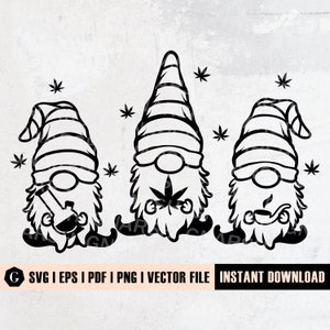 Cannabis Zwerge SVG | Weihnachtsgras | Marihuana Blatt | Rauchen Bong Joint Cannabis Marihuana Blunt 420 Xmas SVG-Dateien für Cricut Cut Files