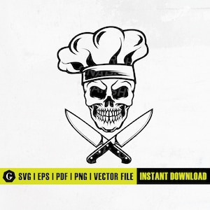 Chef Skull Svg | Master Chef Svg | Chef Logo SVG | Chef Tools Svg | Restaurant Logo SVG | Cook Svg | Chef Clipart | Chef Svg | Grill Master