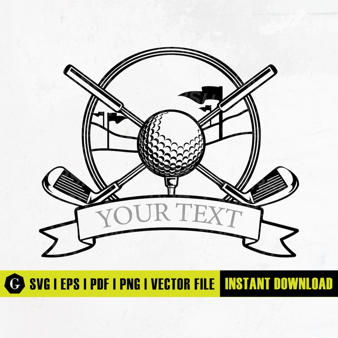 Golf Name Frame Svg Golf Monogram Golf Ball Svg Golf Clipart Golfing