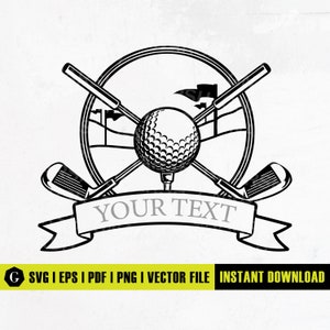 Golf Name Frame Svg | Golf Monogram | Golf Ball Svg | Golf Clipart | Golfing Svg | Golf Club Svg | Golf Vector | Golf Svg |  Png Dxf Jpg Eps