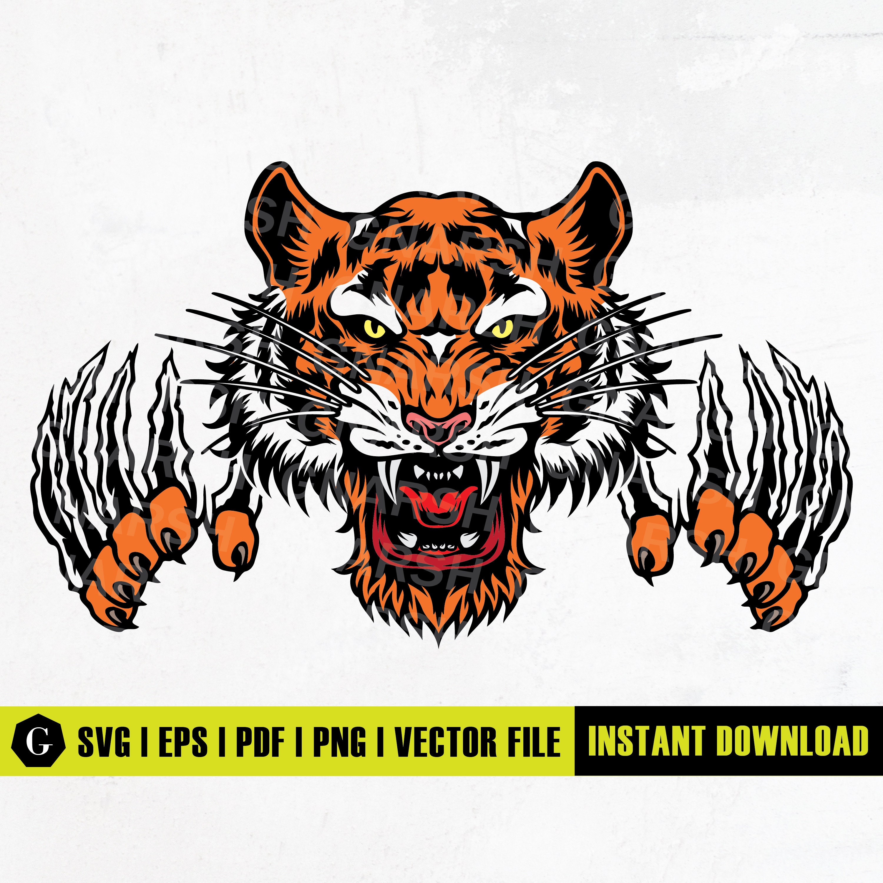 Tiger scratch svg tiger claw svg tiger svg tiger decals etsy ireland