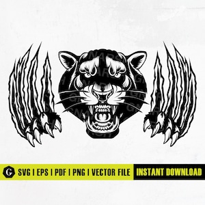 Panther Claws Scratch SVG | Panther SVG | Panther Claw Mark Svg | Wild Animals Svg | Svg Files for Cricut and Silhouette | Png Jpg Dxf Eps