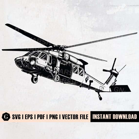 Black Hawk Helicopter SVG Helicopter Svg Chopper Svg | Etsy