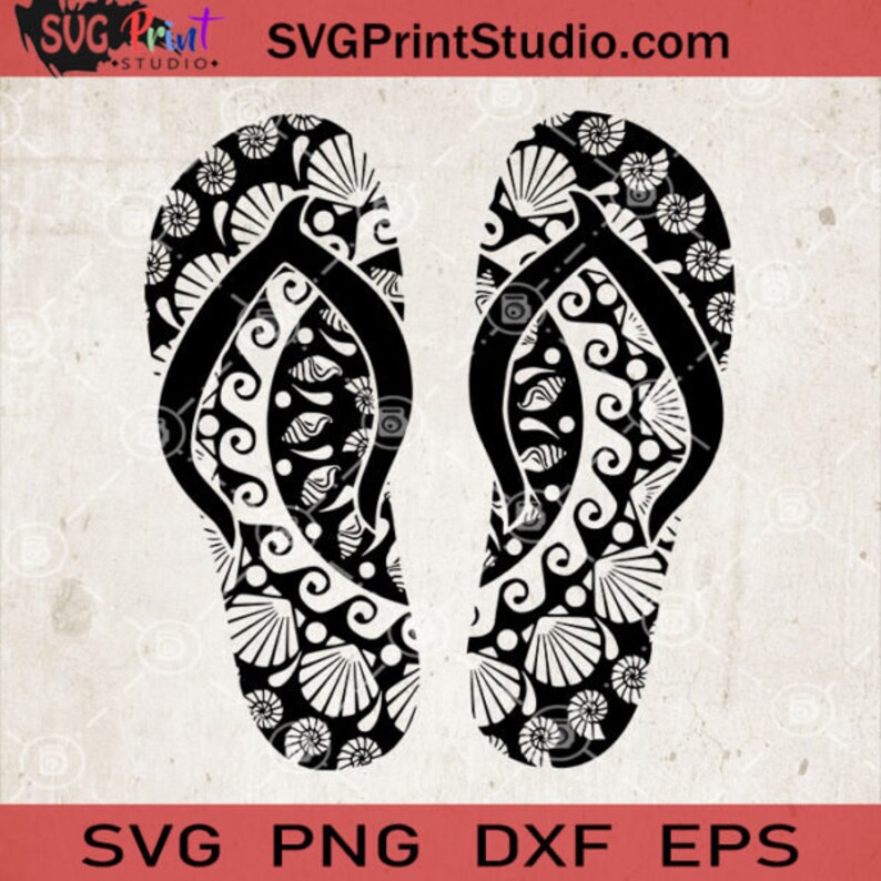 Download Devon Digital Flip Flops Svg Mandala Summer svg Flip Flop | Etsy