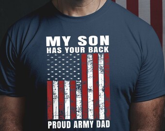 Dad Shirt Military Shirt Army Gift Military Dad Veteran/'s Day Father/'s Day Gift Veteran Tee Mens Proud Army Dad Gift For Veteran
