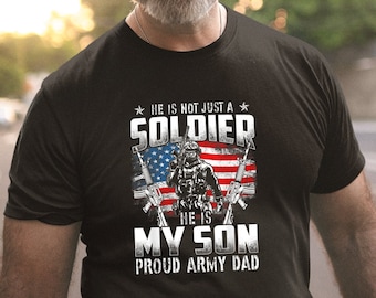 Dad Shirt Military Shirt Army Gift Military Dad Veteran/'s Day Father/'s Day Gift Veteran Tee Mens Proud Army Dad Gift For Veteran