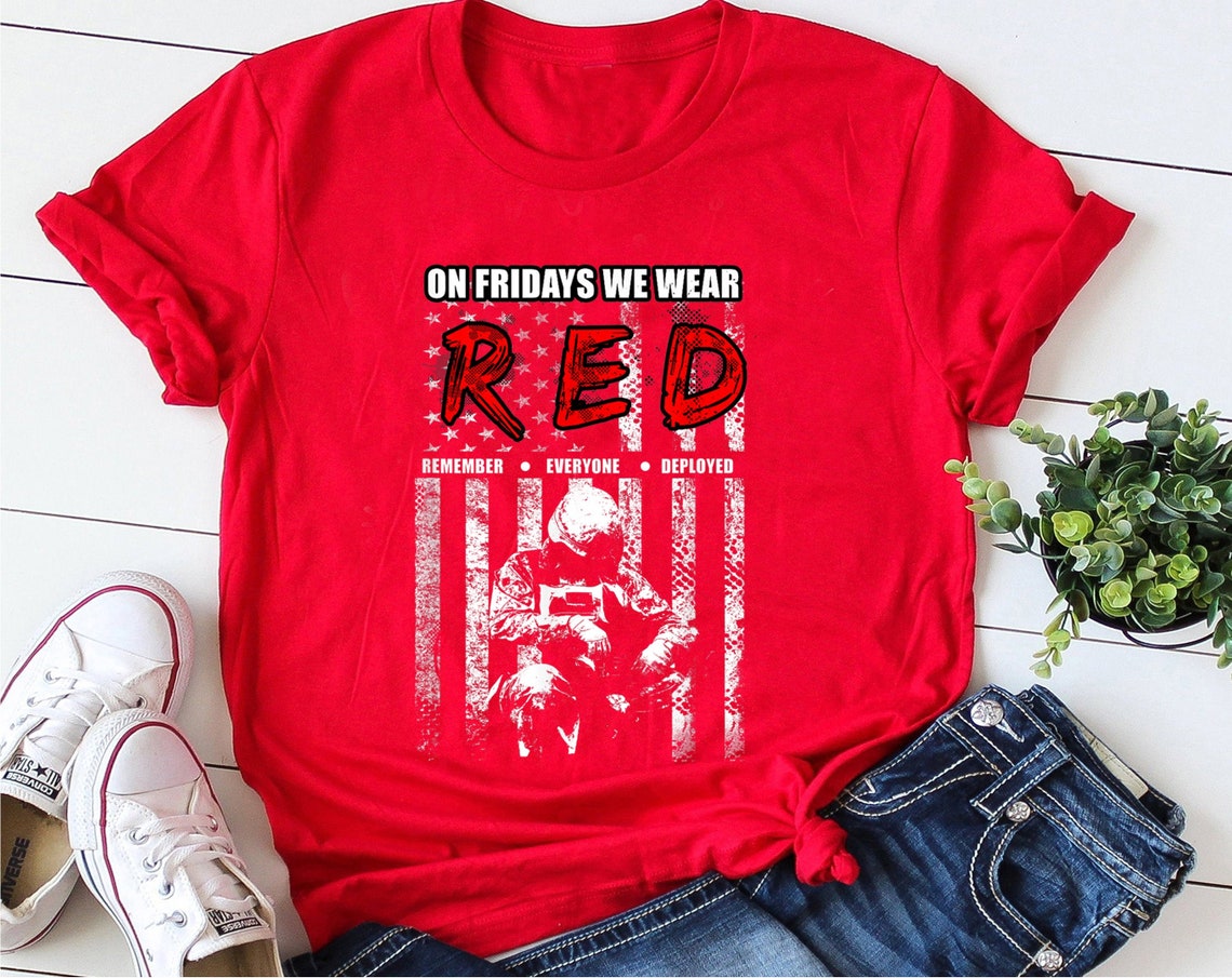 On Fridays We Wear Red for Red Friday TShirt Fight Heart Etsy