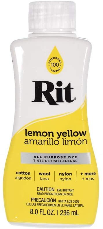 Rit Dye Lemon Yellow Liquid 8 oz