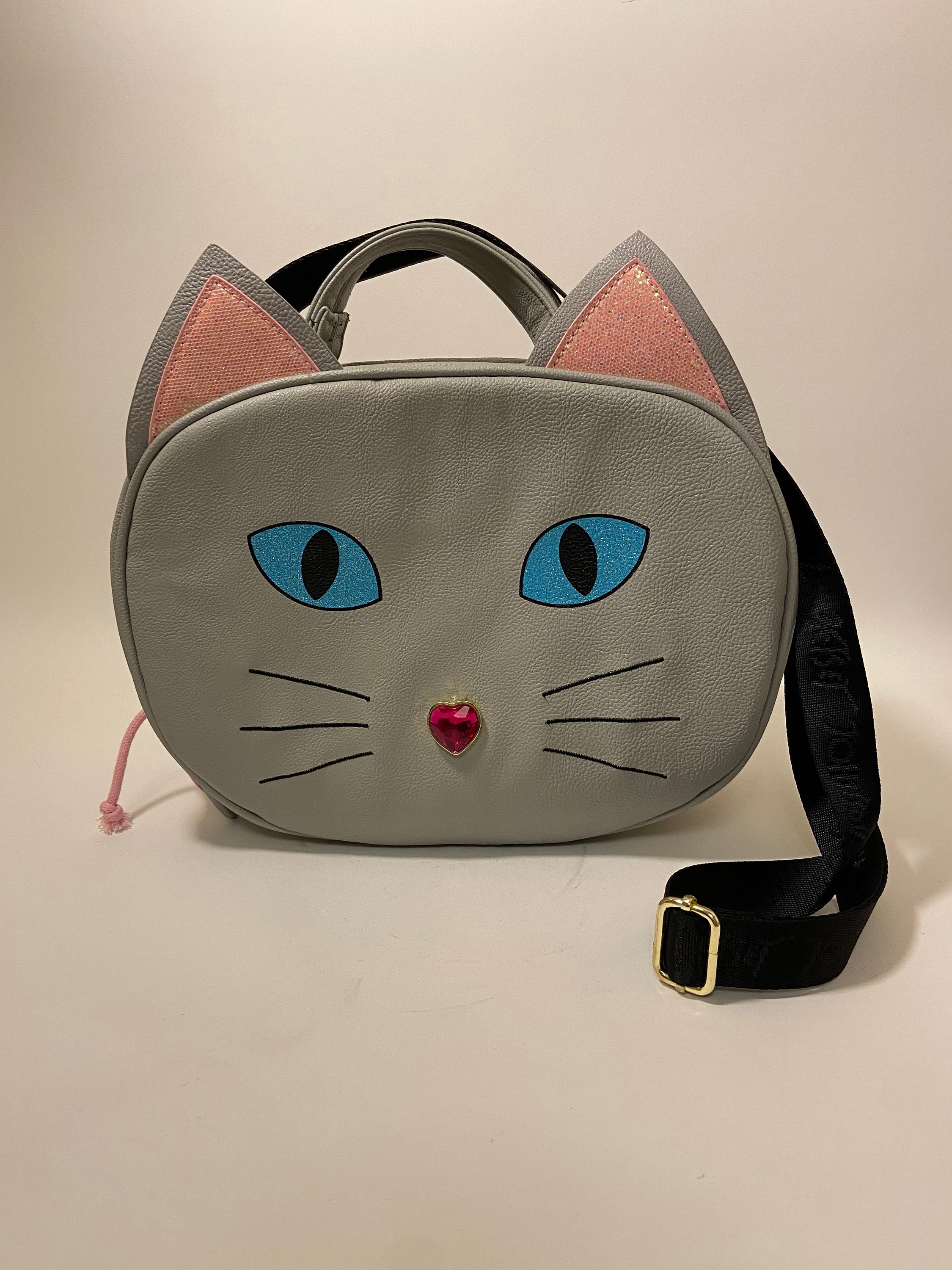 Betsey Johnson (GBG) Cat Multi Charm Pearl Stretch Bracelet, Pink, One 1970s \"Alley Cat by Betsey Johnson\" 2 Piece Intarsia Knit Hotpants